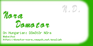 nora domotor business card